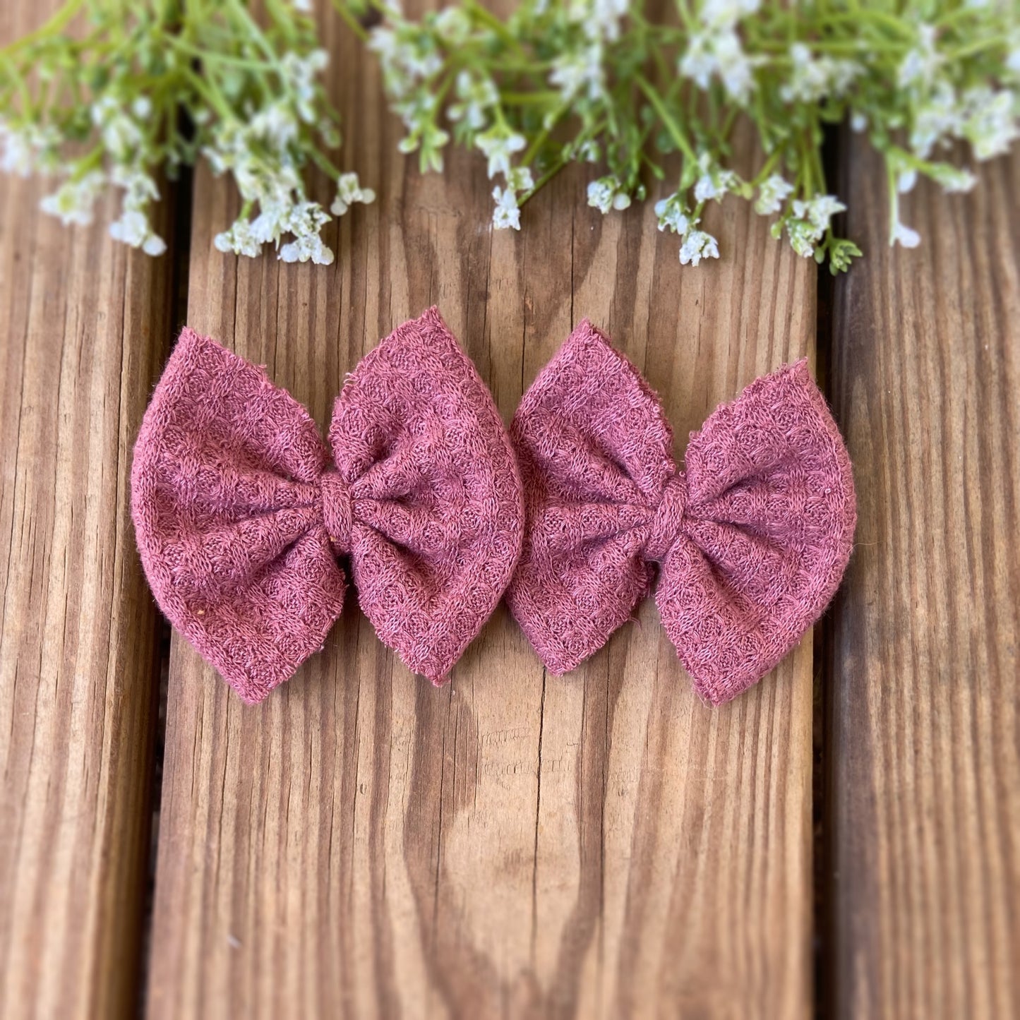 Dark Mauve Waffle Knit
