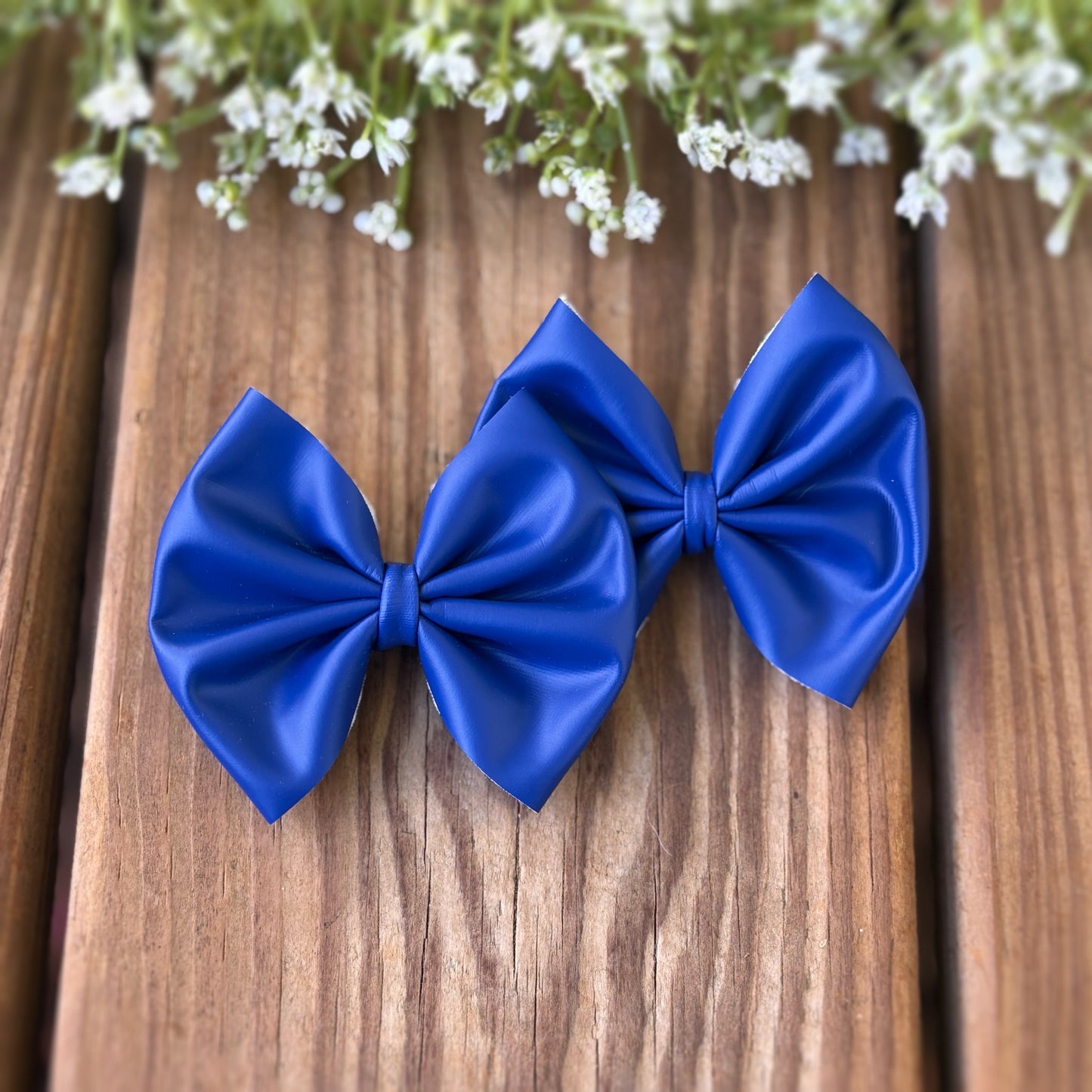Blue Faux Leather