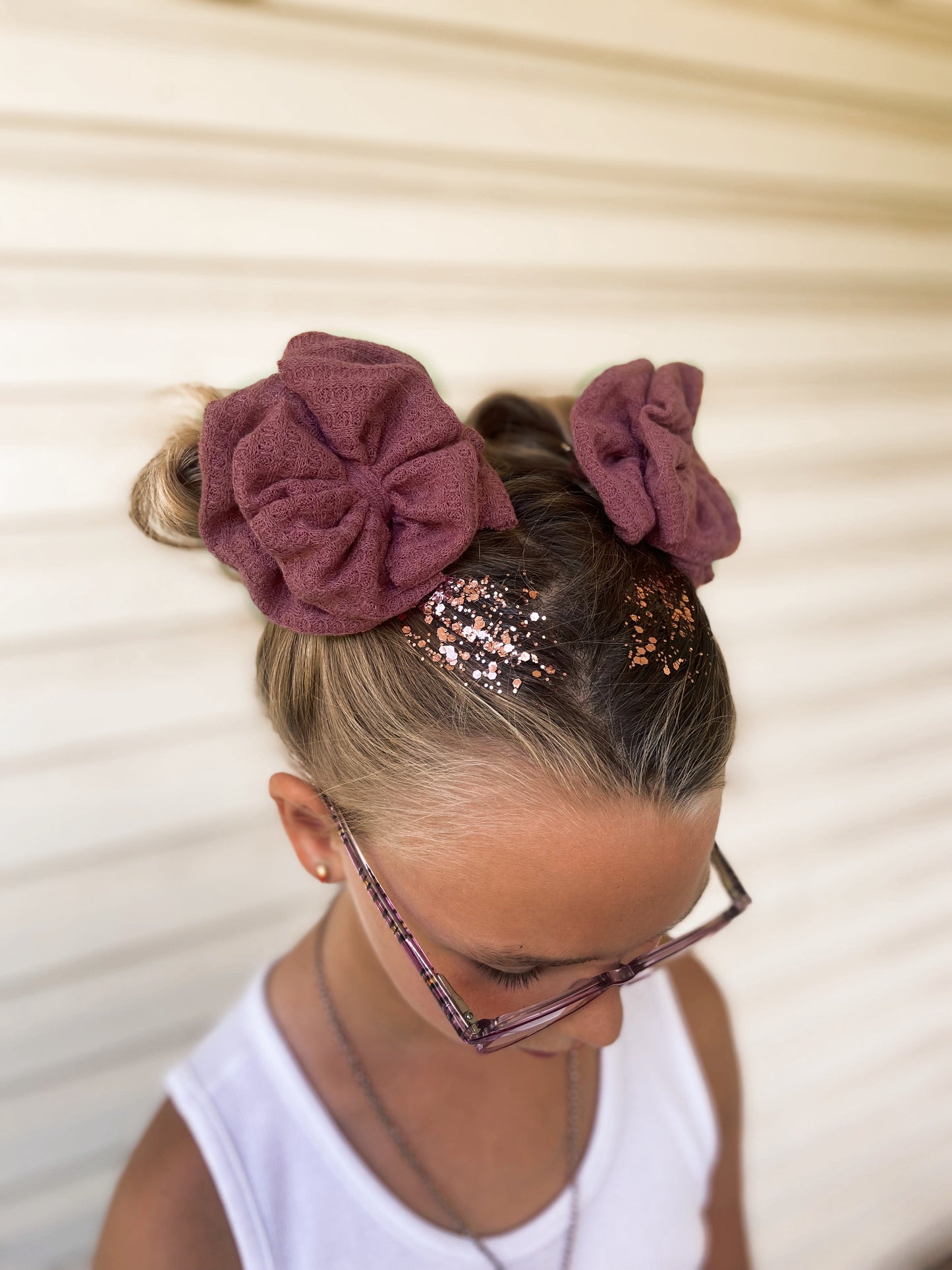 Dark Mauve Waffle Knit