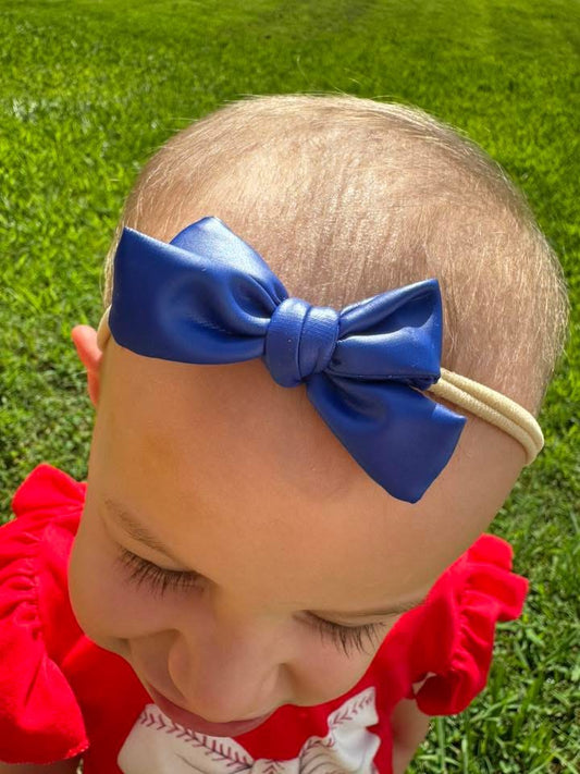 Blue Faux Leather