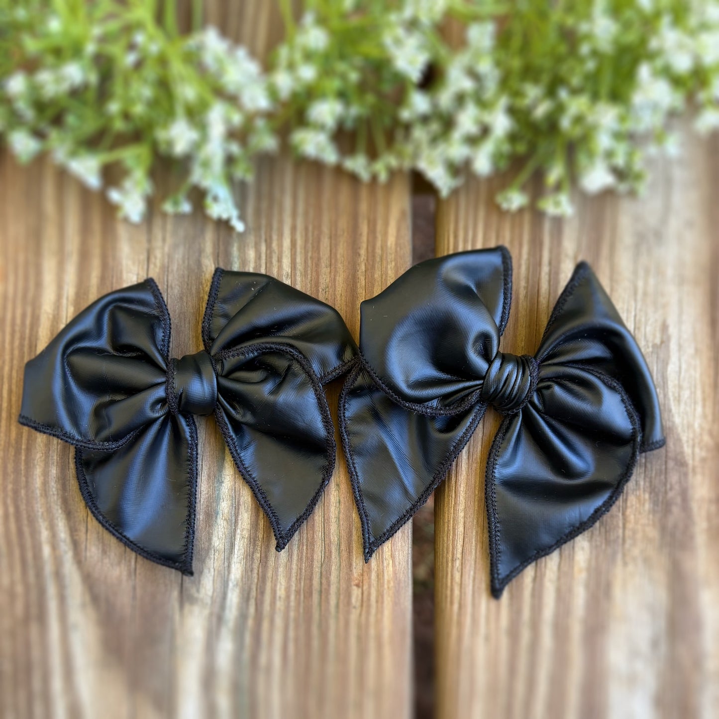 Black Faux Leather