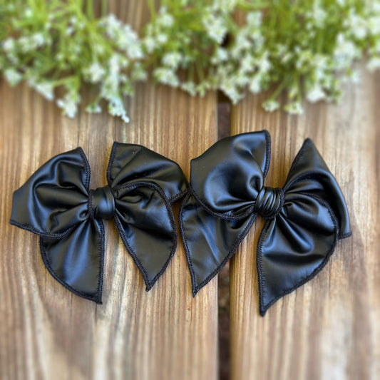 Black Faux Leather