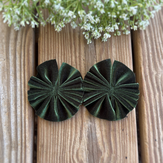 Dark Green Velvet - Shredded Piggies