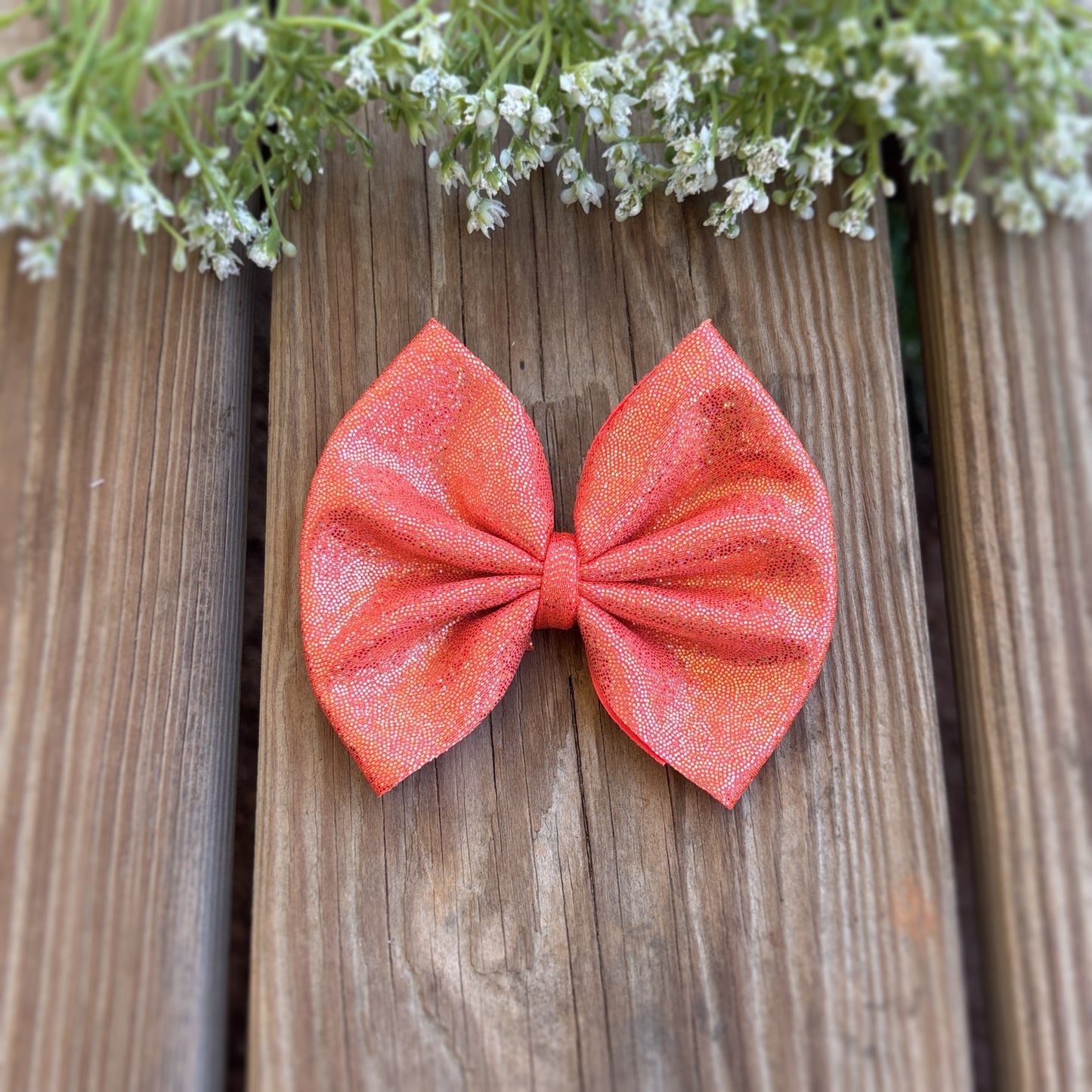 Orange Holo - Small Bow