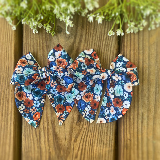 Navy Rust Floral - Fable Piggies