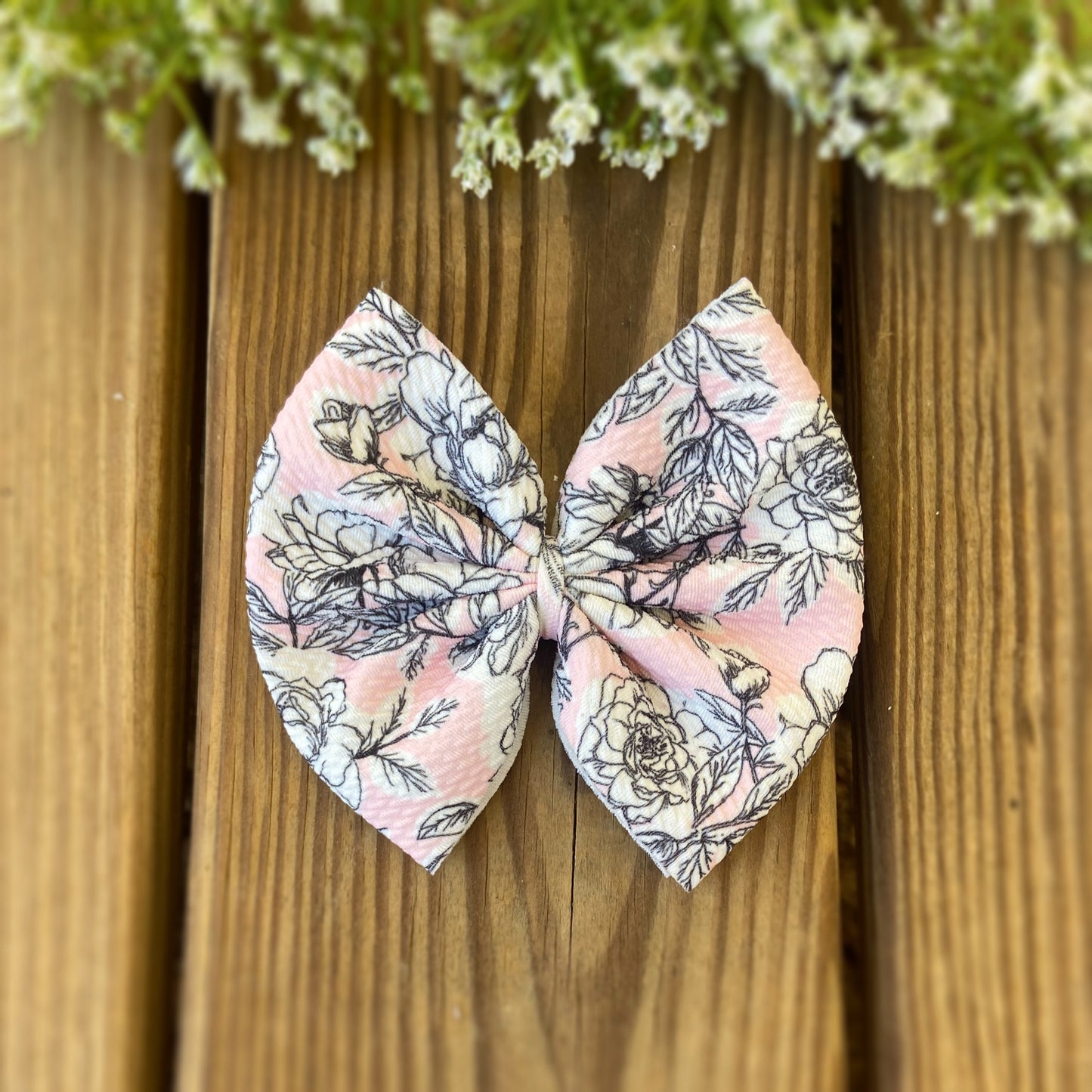 Pink Floral - Big Bow