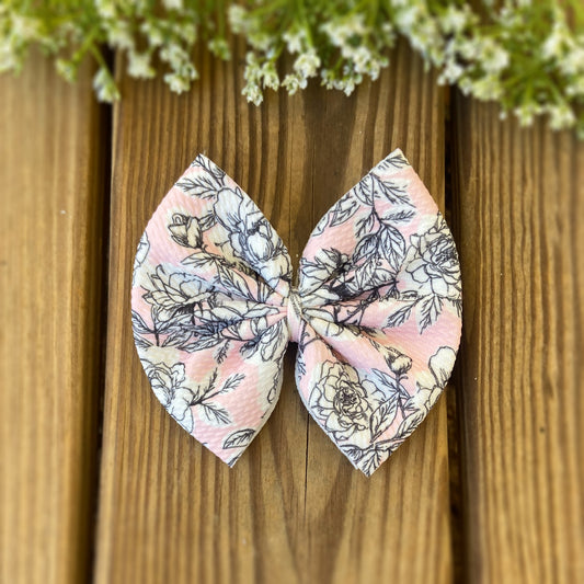 Pink Floral - Big Bow