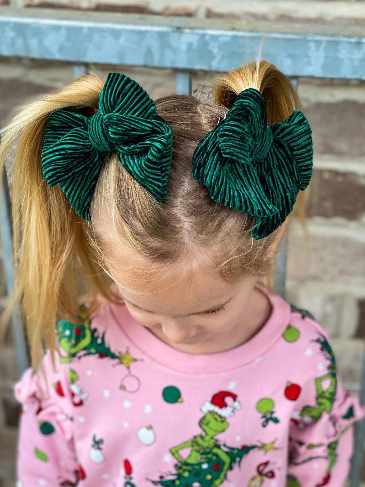 Green Pleated Velvet